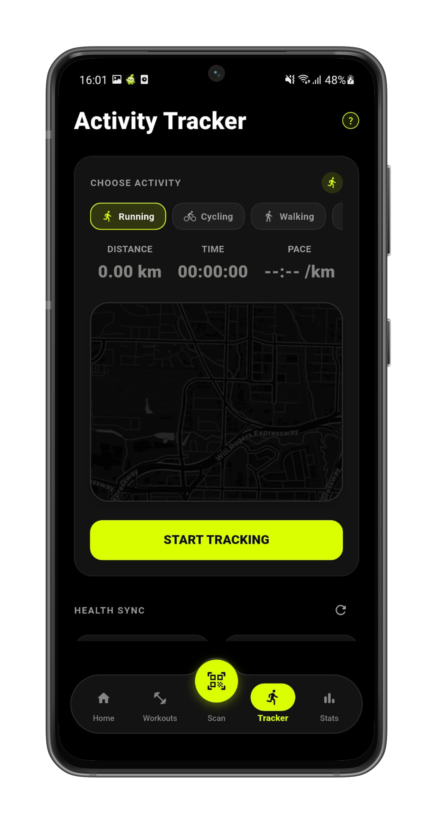 Zivo Activities Tracker Screen 1